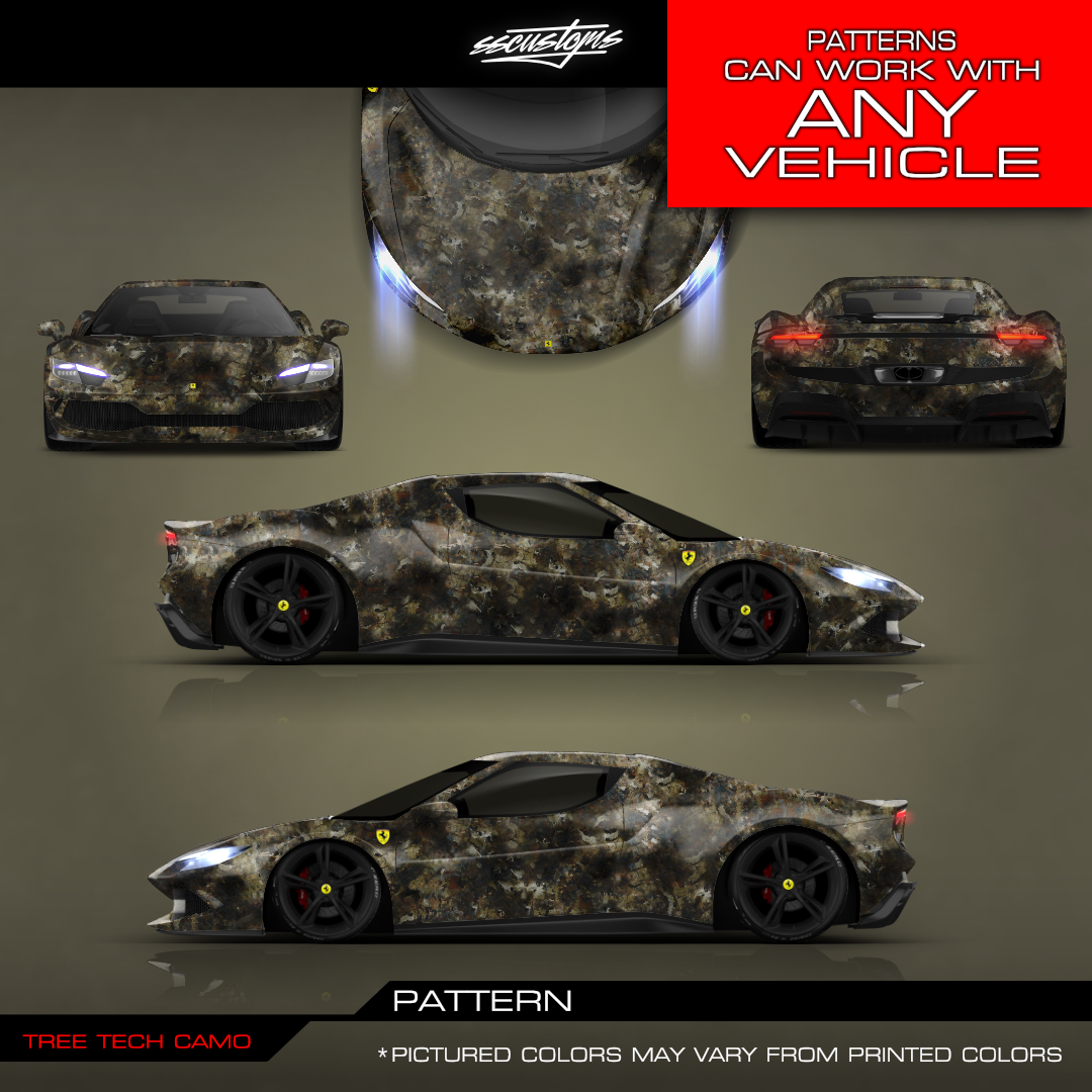 Tree Tech Camo Pattern - By The Roll