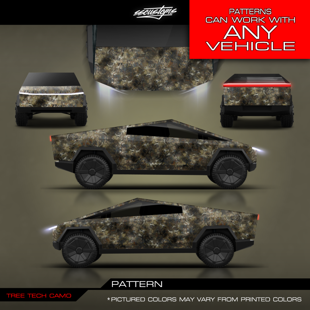 Tree Tech Camo Pattern - By The Roll